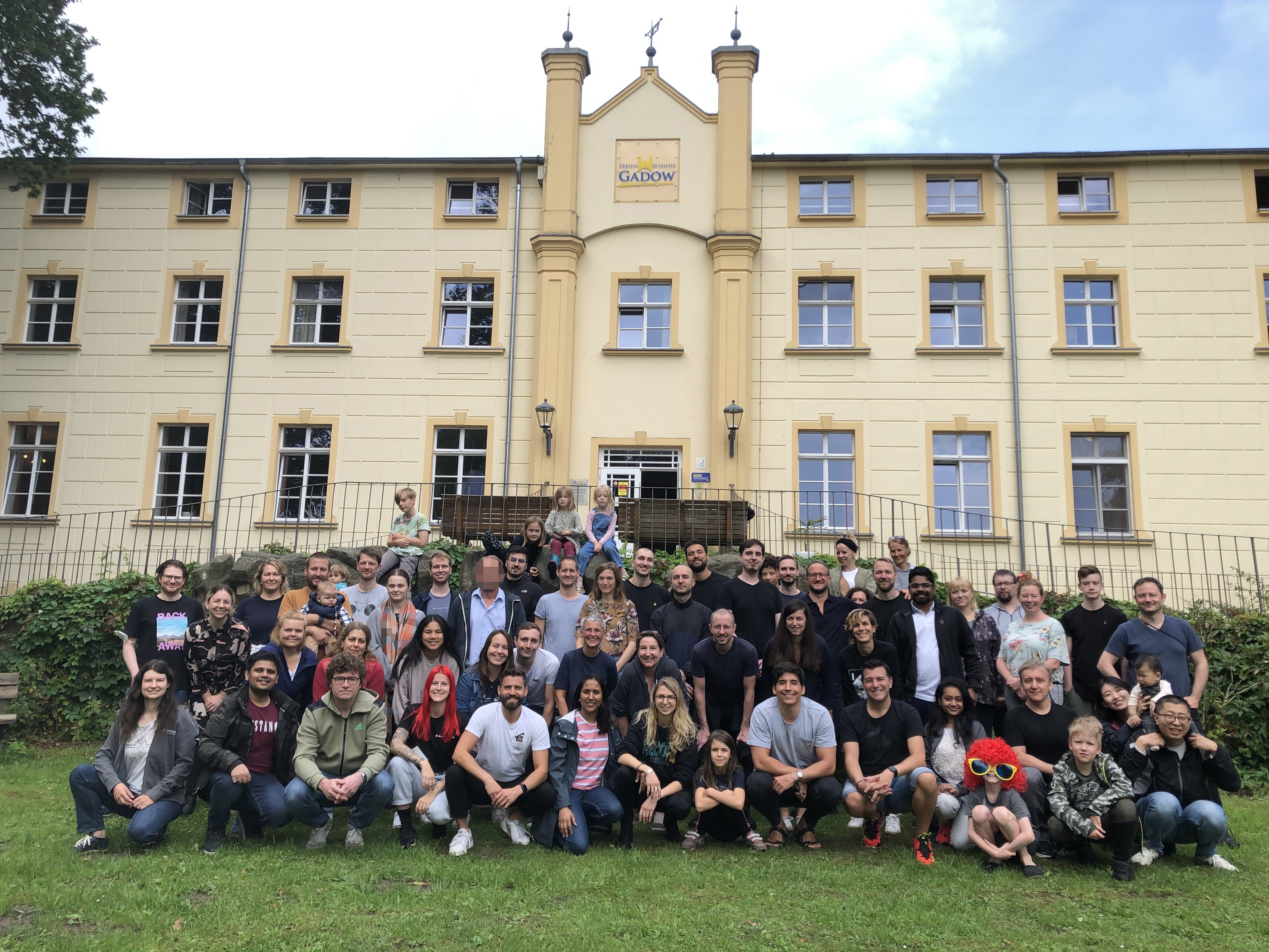 team pic infront of the castle