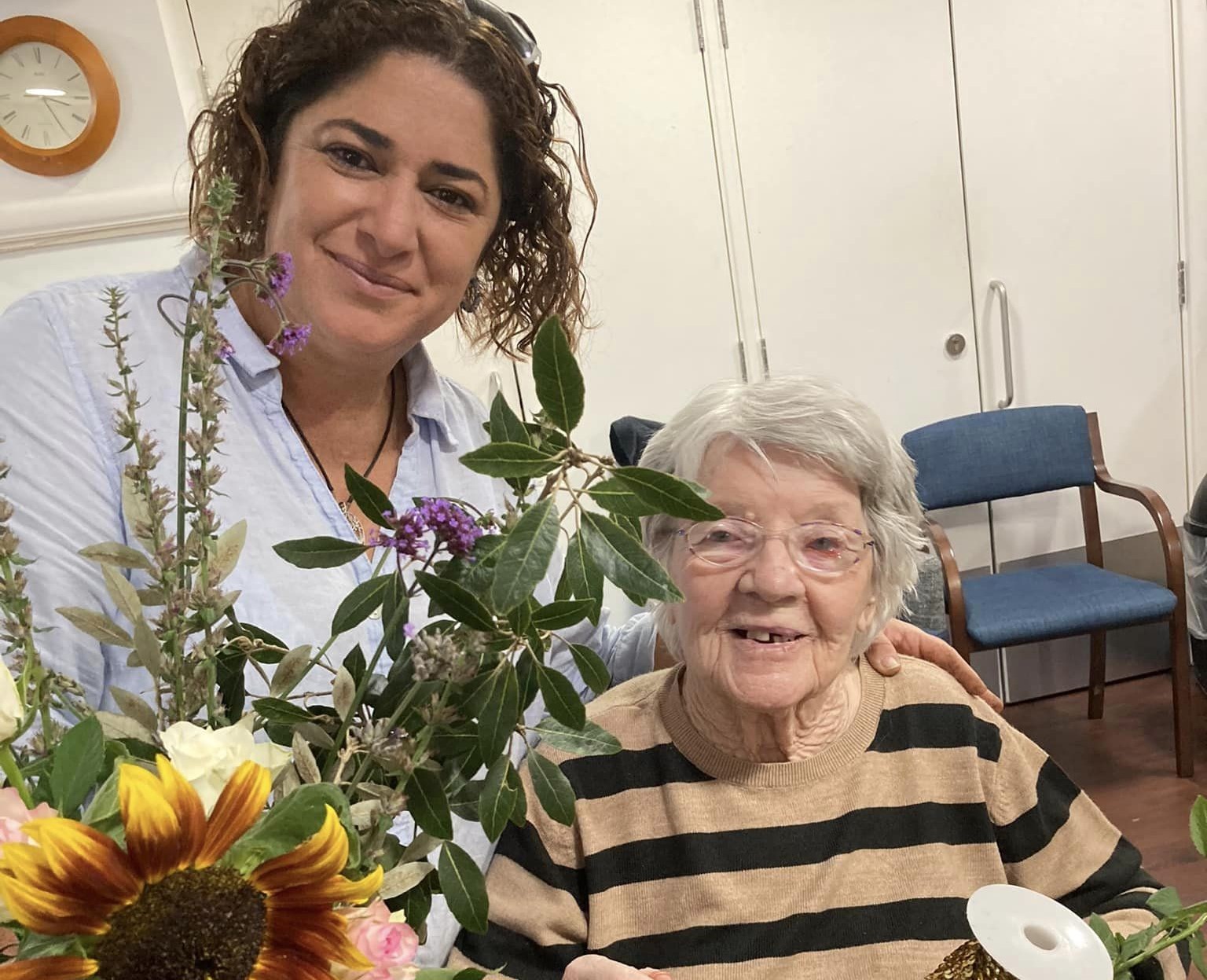 Community flower arranging