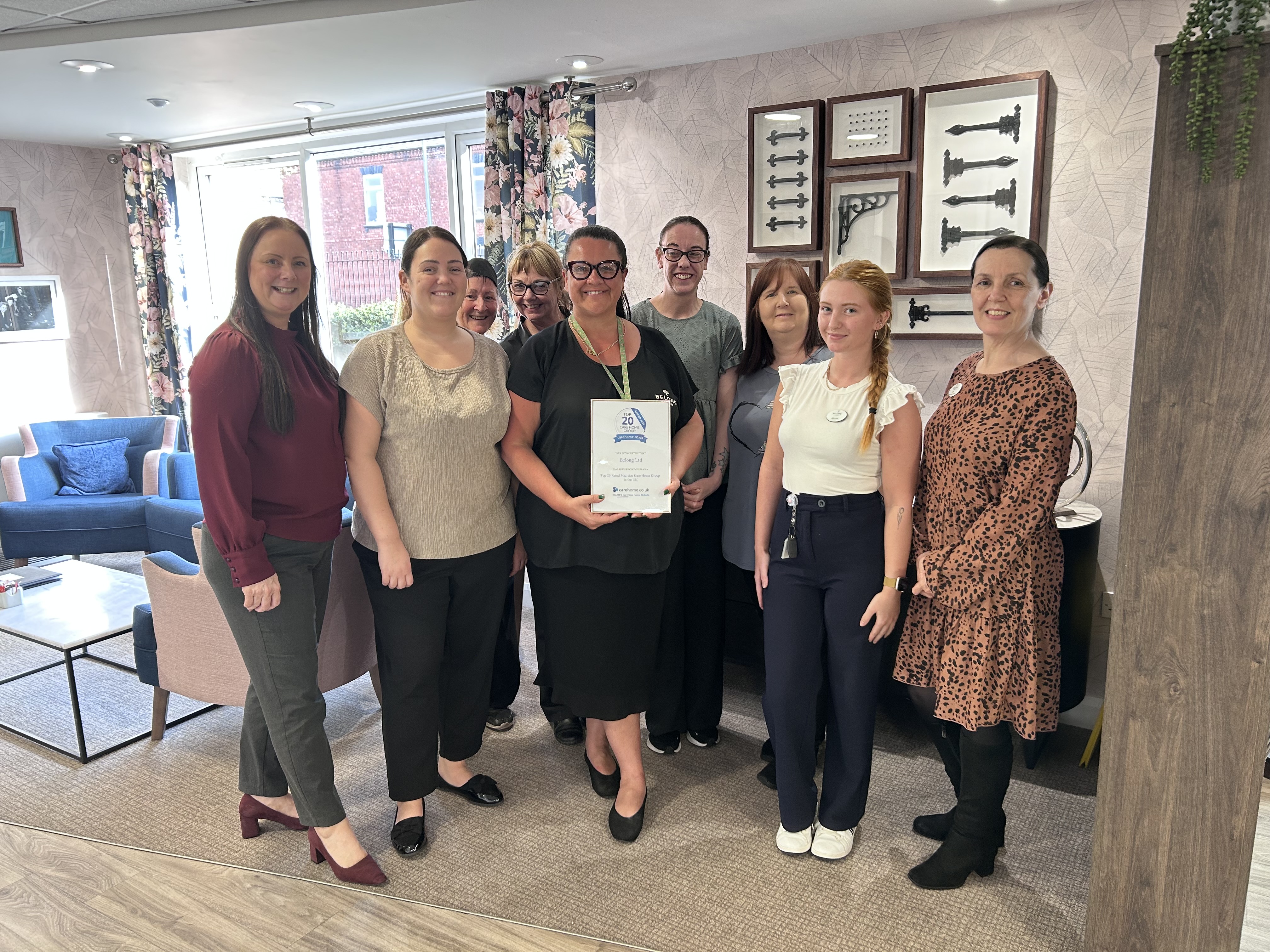Asset - Belong Atherton - Celebrating carehome.co.uk award jpg