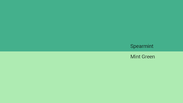 Peppermint Code Spearmint Color - Combinations, HEX Code - Shutterstock