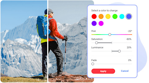 Free photo color changer