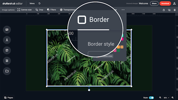How to add an Image Border - Free Editor - Shutterstock