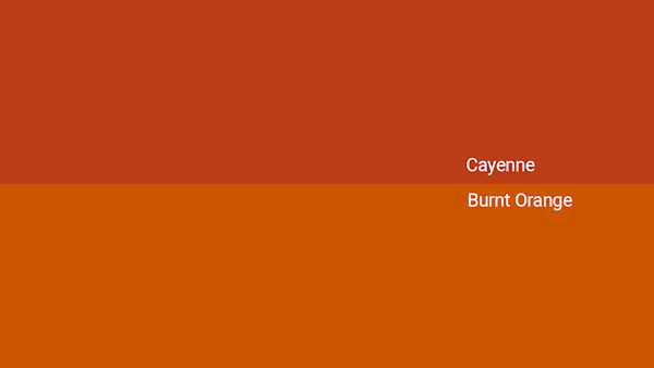 Cayenne Color - Combinations, HEX Code - Shutterstock