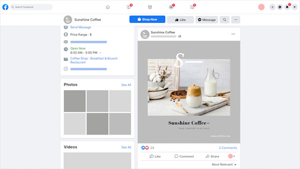 Create a Facebook Image with the Free Editor - Shutterstock