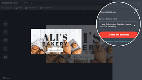 Create a Twitter post with the Free Editor - Shutterstock