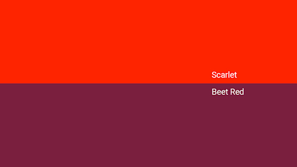Scarlet Color - Combinations, HEX Code - Shutterstock