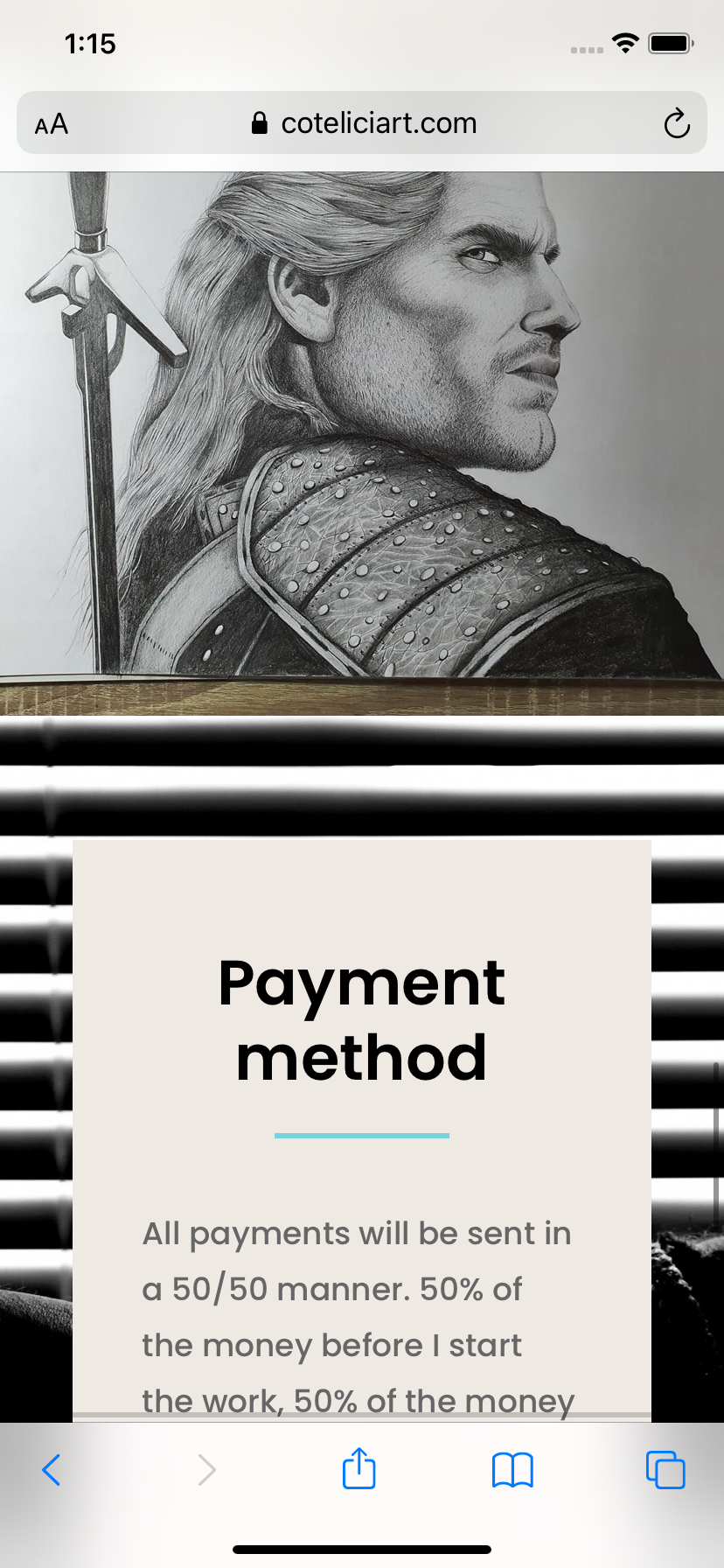 Cotelici Art & Design - Mobile - Homepage - Payment