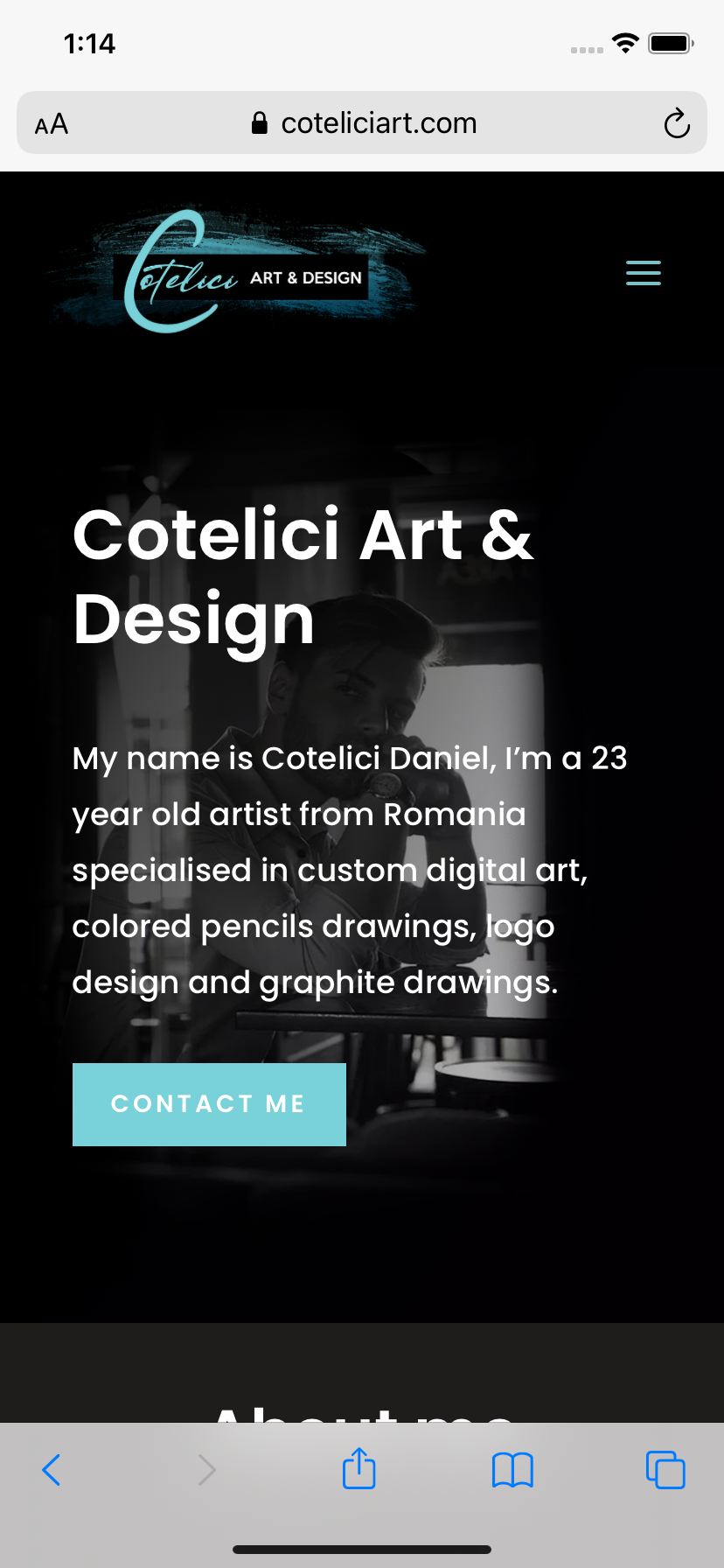 Cotelici Art & Design - Mobile - Homepage - Header