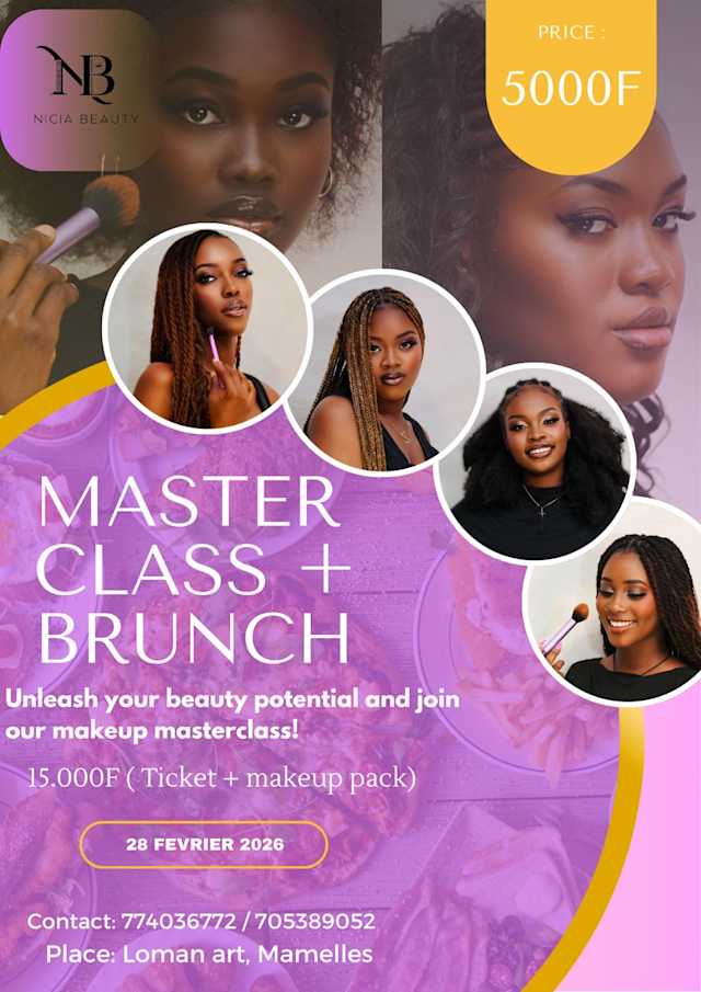 Master Class + Brunch by Nicia Beauty Poster