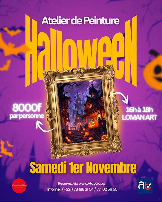 Halloween Painting Workshop  Poster