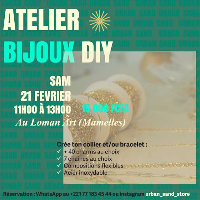 Urban Sand DIY Jewelery Workshop  Poster