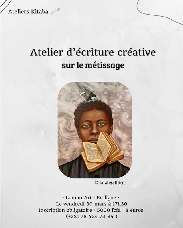 Les Ateliers Kitaba: Creative Writing Workshop Poster