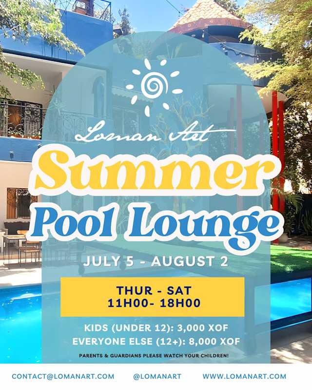 Loman Art Summer Pool Lounge: Brunch & Crepes Stand!  Poster