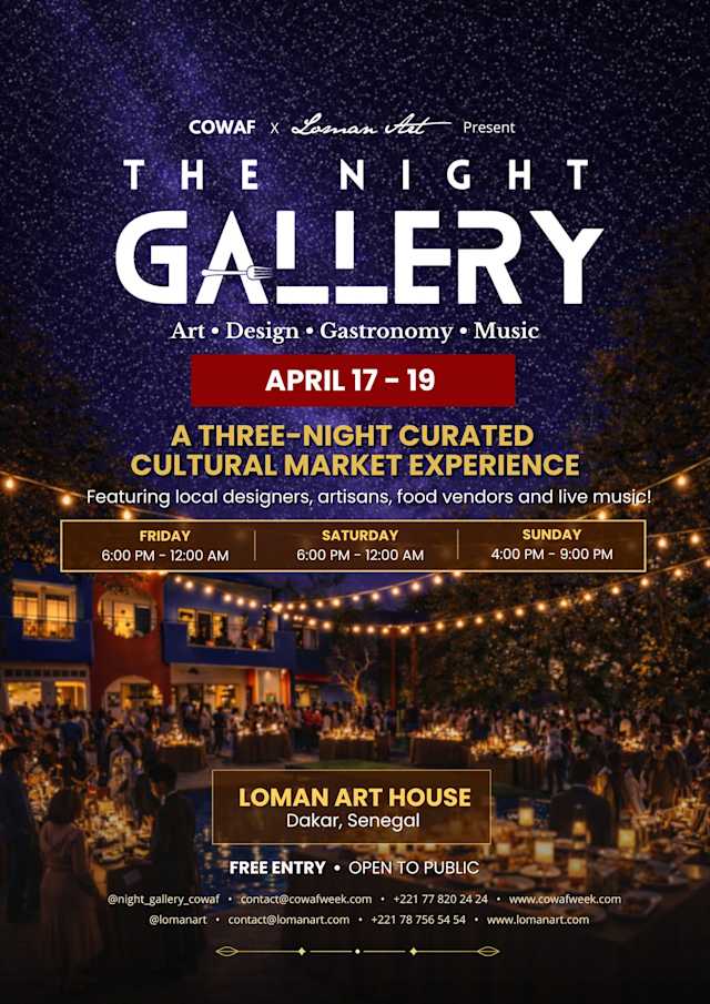 🌌THE NIGHT GALLERY: A 3 Night Curated Cultural Market Experience by COWAF × Loman Art Poster