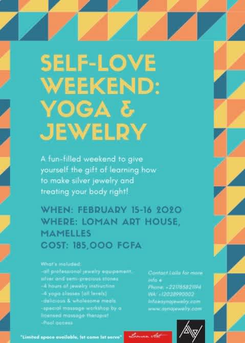 Self-Love Weekend: Yoga & Jewelry Poster