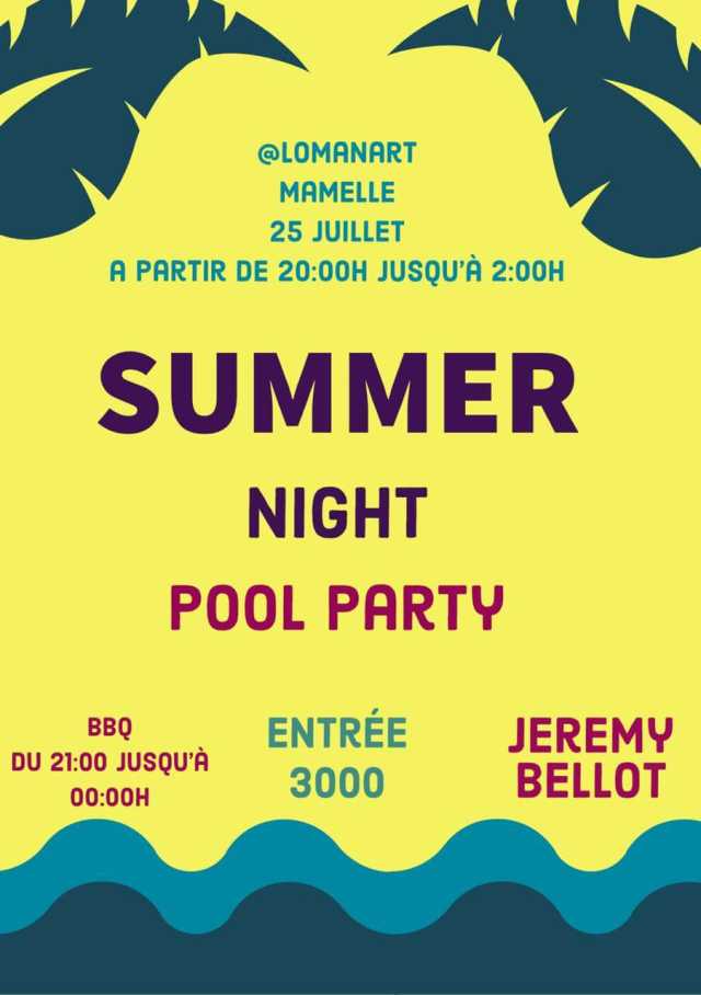 Summer Night Pool Party Poster