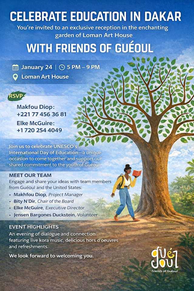 Meet & Greet: An Evening for Education in Dakar with Friends of Guéoul Poster