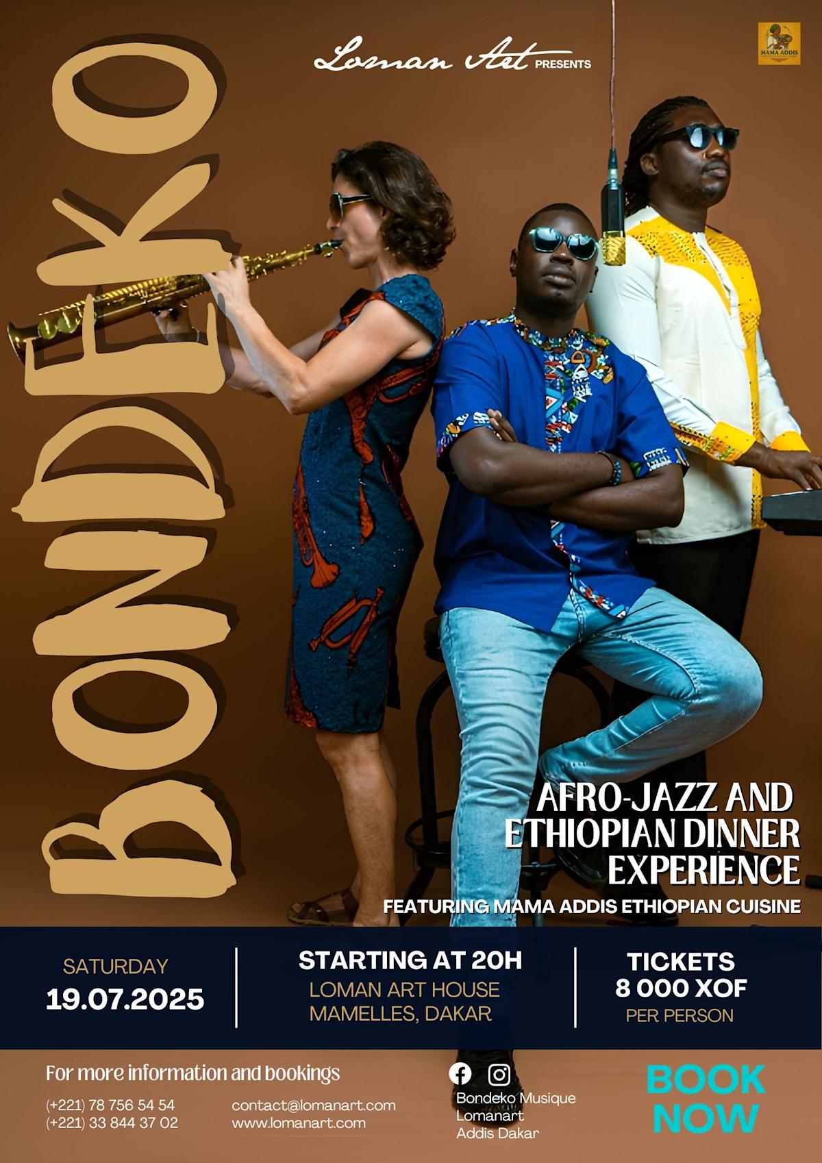 🎷 BONDEKO – Afro-Jazz & Ethiopian Dinner Experience