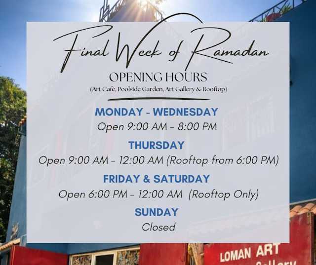 Ramadan Opening Hours Poster