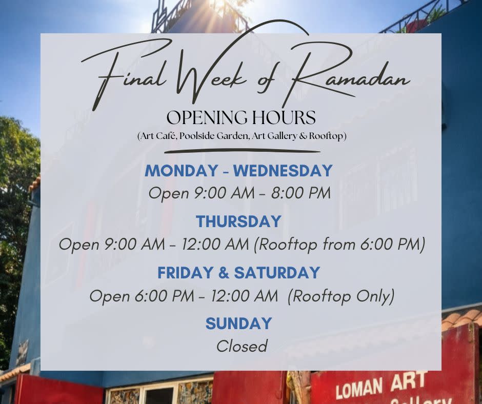 Ramadan Opening Hours