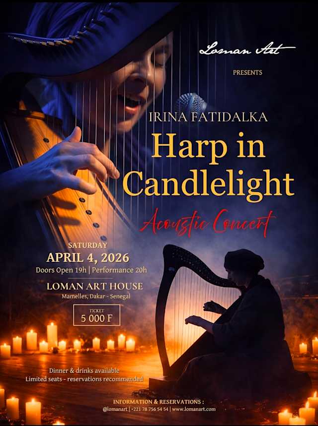 Harp in Candlelight: Acoustic Concert Featuring Irina Fatidalka Poster