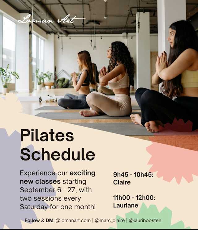 Double Pilates on Saturdays  Poster