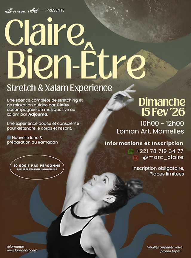  Claire Bien-Être: Stretch & Xalam Experience Poster