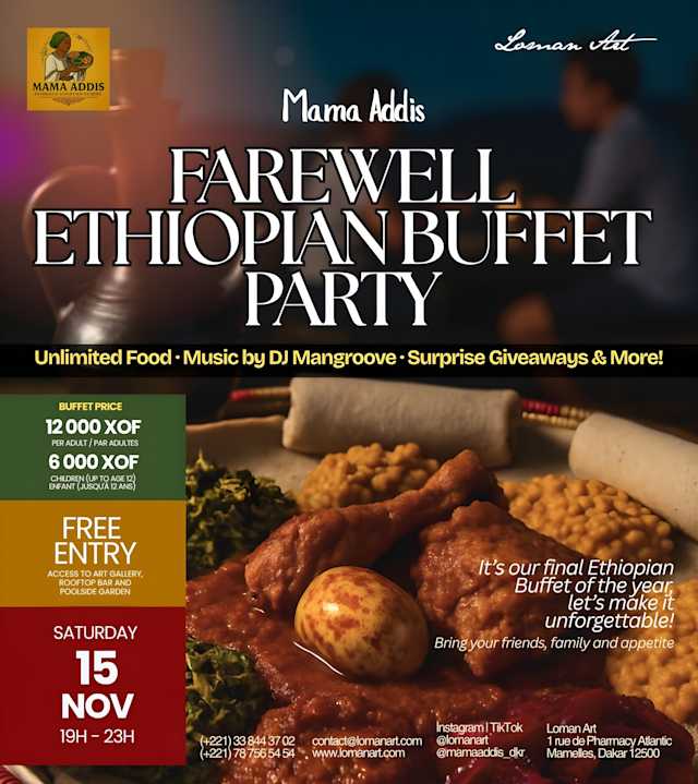 Mama Addis Farewell Ethiopian Buffet Party  Poster