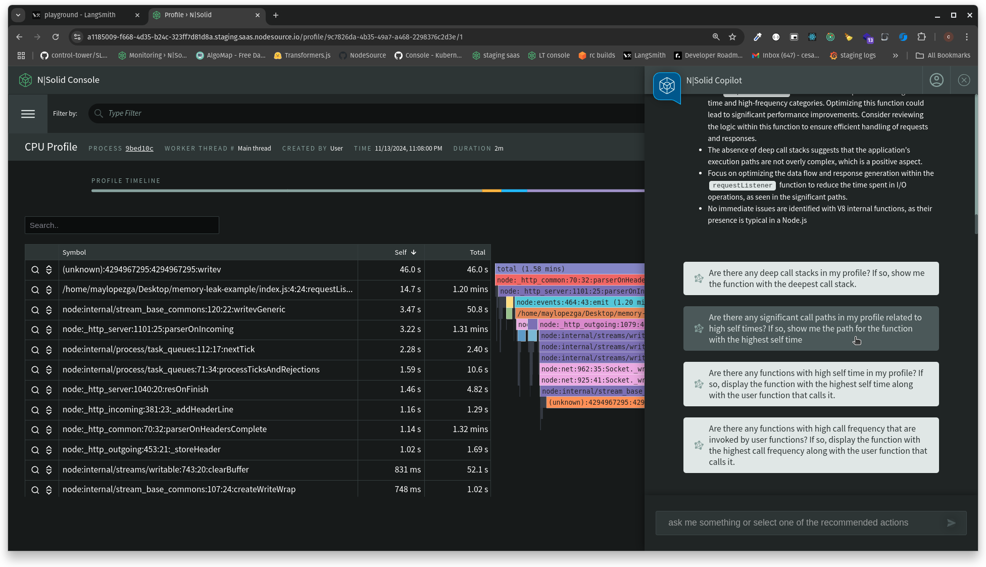 analyze CPU profiles with precision - recommended questions