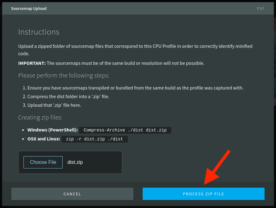 Process file sourcemap