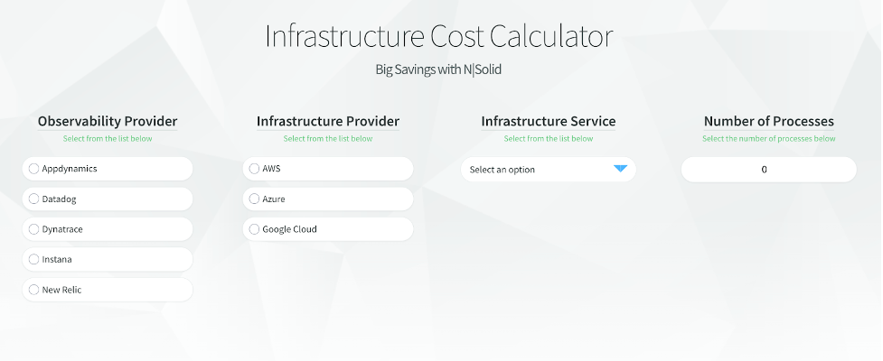 Infrastructure Cost Calculator