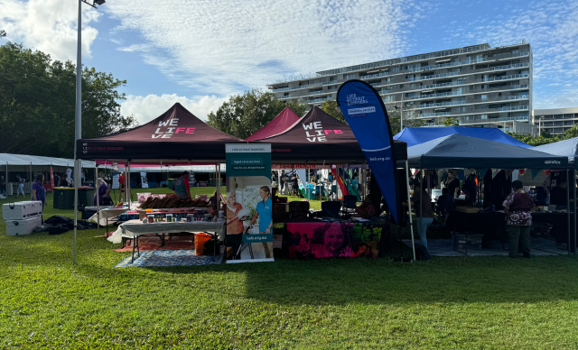 Life Without Barriers stalls at the Cairns NAIDOC Event.