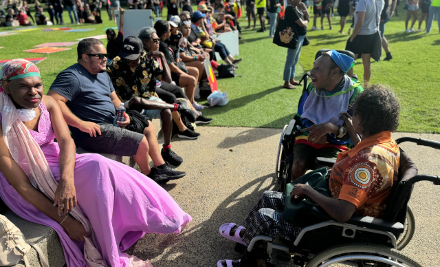 Staff and the people we support at the Cairns NAIDOC Event.