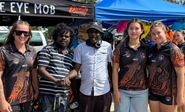 A group of people at the Danila Dilba Community Health and Family Day.