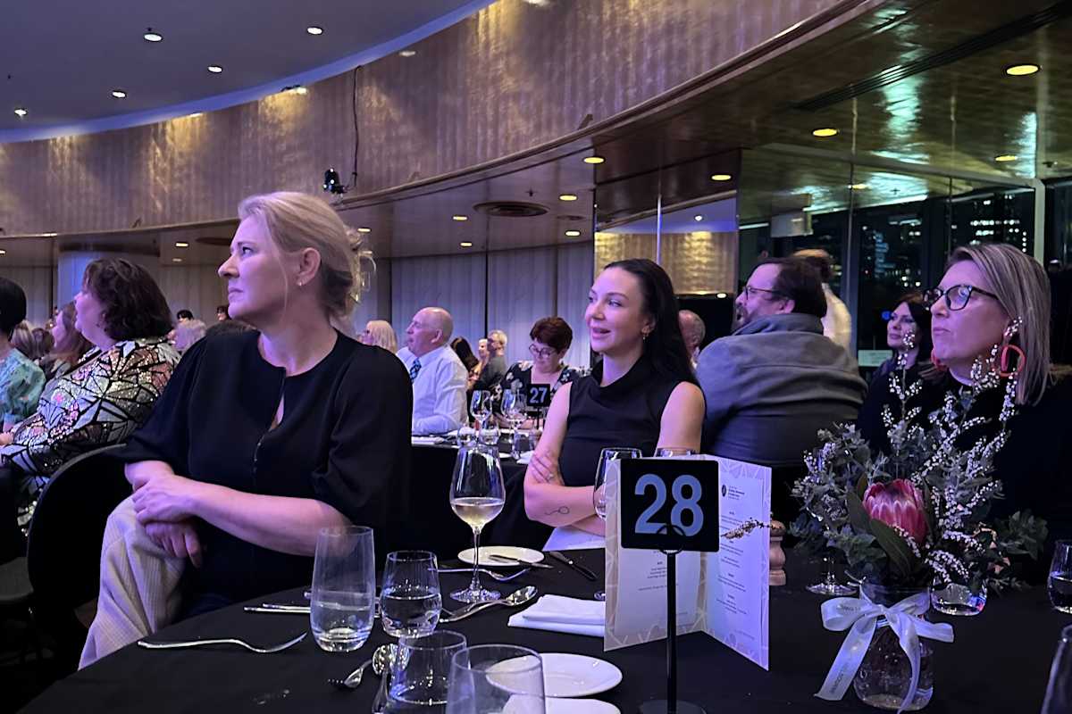 Dee, Sarah, Kylie CYF staff at the dinner.