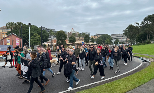Staff walking in the Newcastle NAIDOC March.