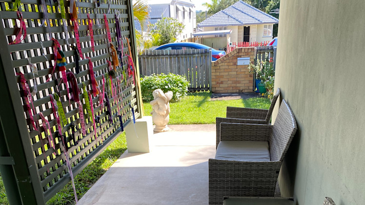 --Outdoor chairs and space--