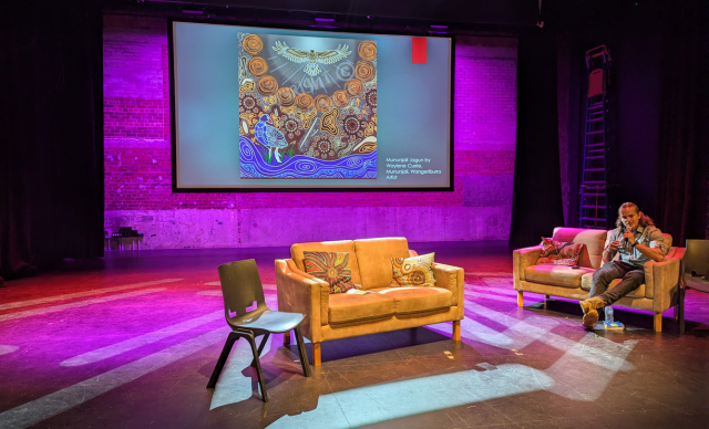 Cultural Heritage Ranger speaks at the Logan NAIDOC Event.