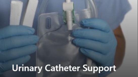 Urinary catheter support