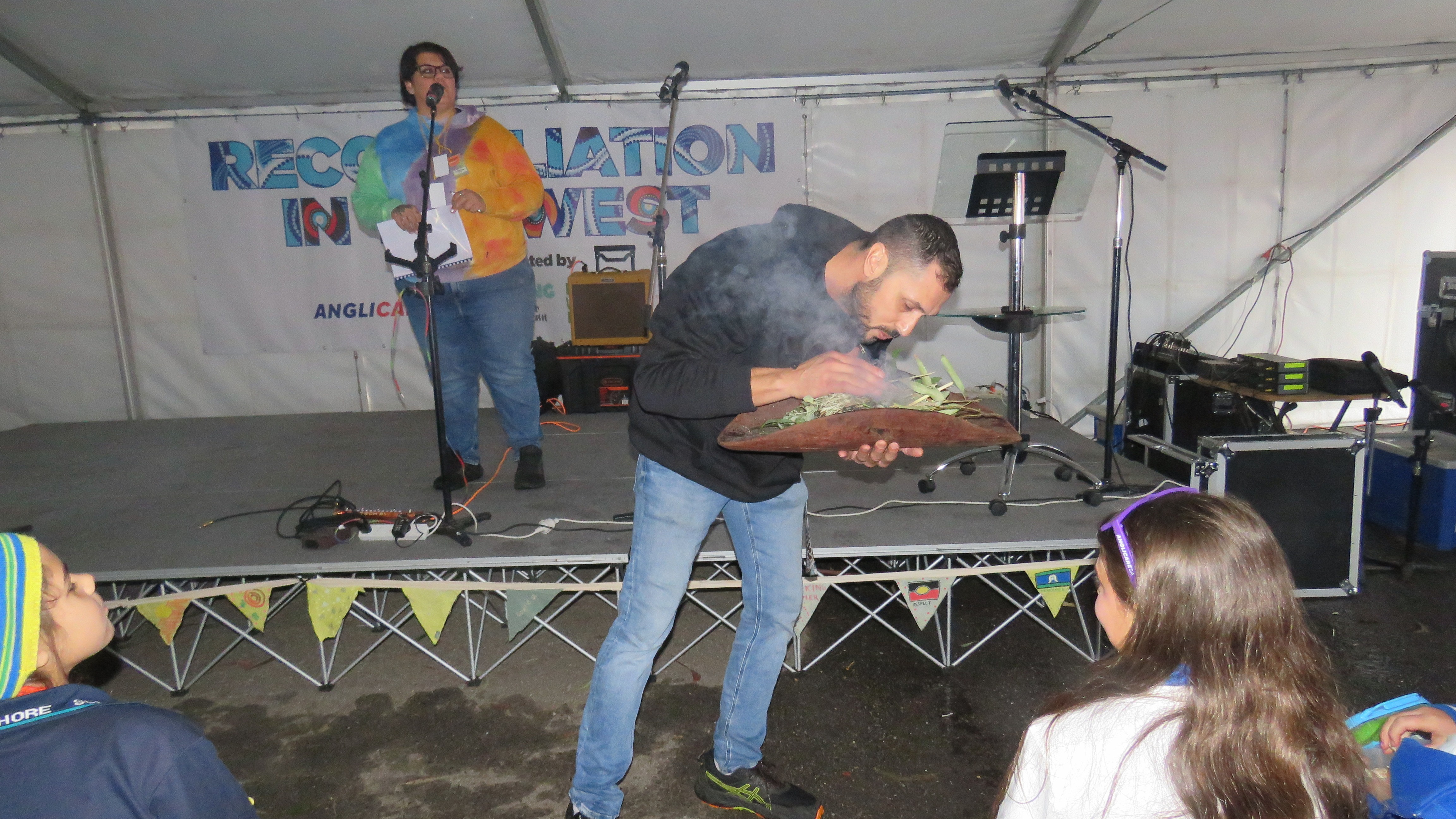 Smoking ceremony performed at Rec in the West.