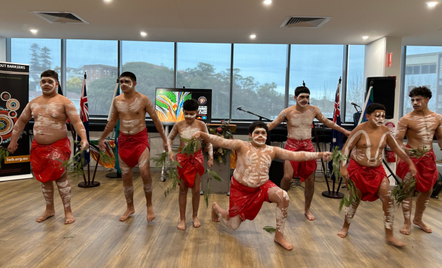 The Winanga-y Dreaming dance group performing.