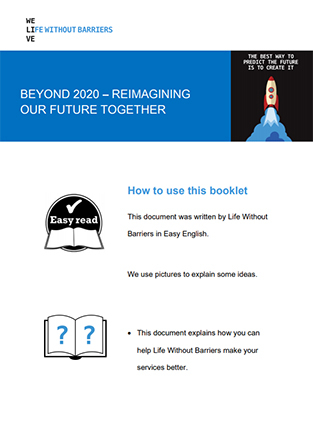 Easy Read - Beyond 2020