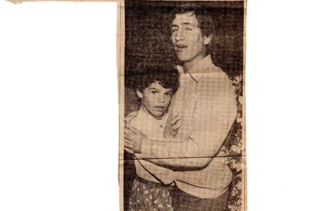 Newspaper clipping of Dianne and Tomas.