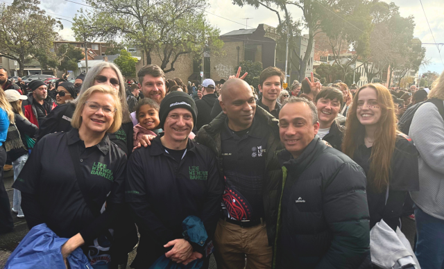 A group of staff at the Naarm NAIDOC March.