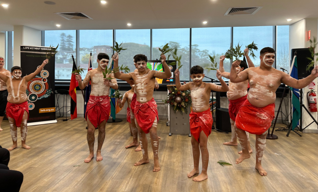 The Winanga-y Dreaming dance group performing.