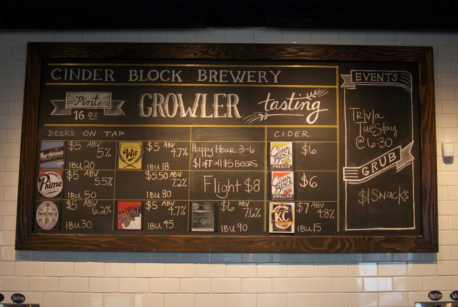 Taproom Cinder Block Brewery