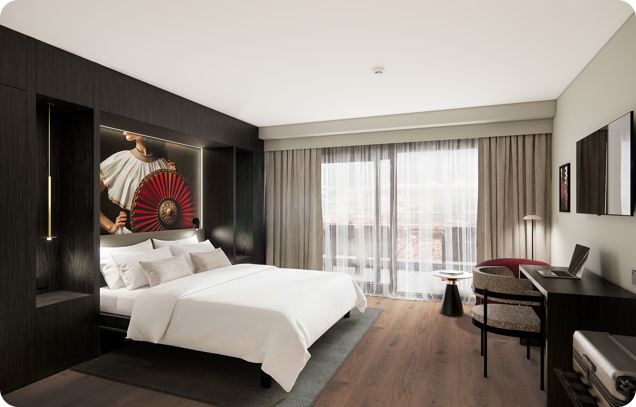 Radisson RED hotel room at Edgbaston