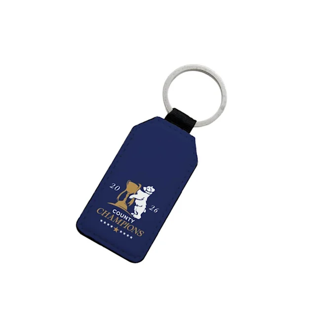 County Champions Leather Keyring