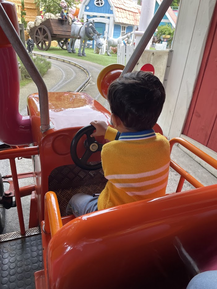 One of the million moments when an innocent child is made to believe that they are the one doing something, when they're not. In this case, I'm driving...