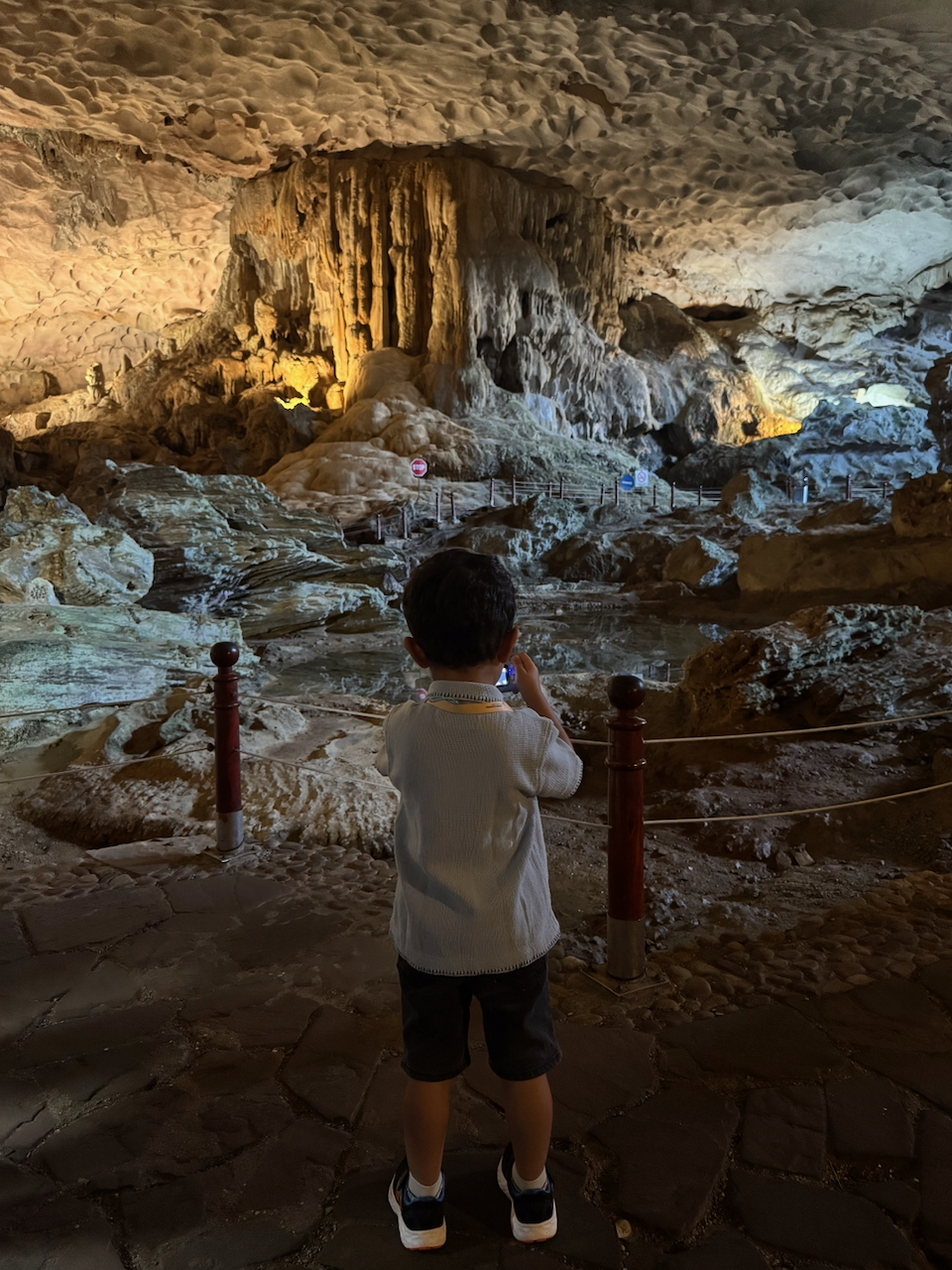 A cave with designs in it. Limestone, who?